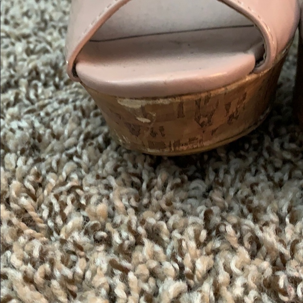 Nude cork Wedge Heels - Picture 6 of 8